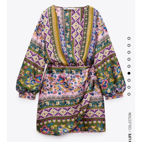 Zara Dresses Nwt Zara Satin Effect Print Dress Poshmark